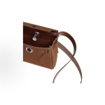 HERMES Herbag Zip 20 Silver buckle Shoulder Bag 20 Women 34 Fauve light yellowish-brown